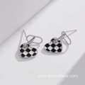 Checkerboard Women Valentines Earrings Love Earrings